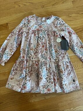 Toddler Girl Pink Floral Tiered Dress